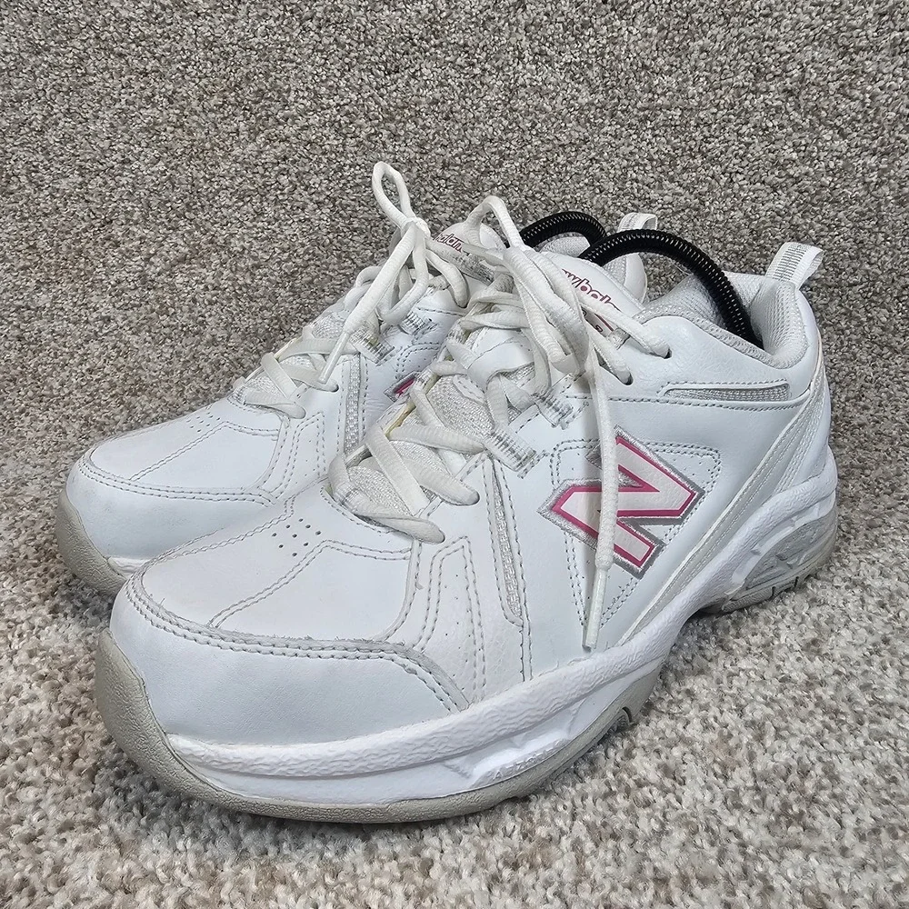 New Balance 609 V2 Shoes Womens 8.5 D White‎ Magenta Cross Training WX609V3P